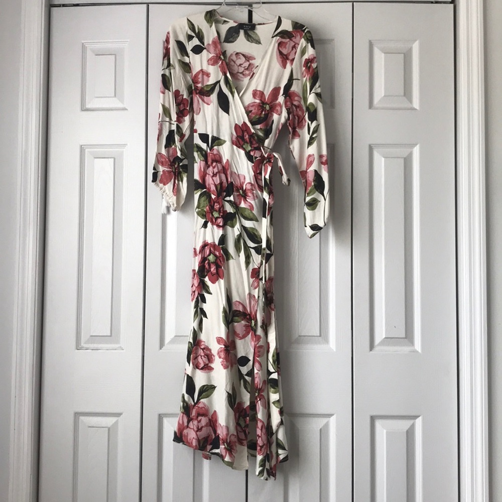 Floral wrap dress